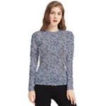 Blue Black Snake Pattern Women s Long Sleeve Rash Guard