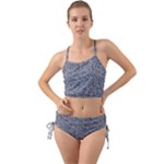 Blue Black Snake Pattern Mini Tank Bikini Set