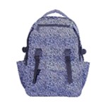 Blue Black Snake Pattern Carry-on Double Buckle Travel Backpack