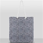 Blue Black Snake Pattern Full Print Rope Handle Tote (Large)