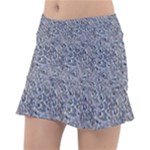 Blue Black Snake Pattern Classic Tennis Skirt