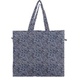 Blue Black Snake Pattern Canvas Travel Bag