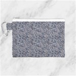Blue Black Snake Pattern Canvas Cosmetic Bag (Medium)