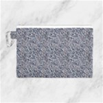 Blue Black Snake Pattern Canvas Cosmetic Bag (Large)