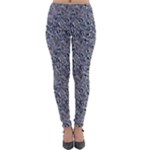 Blue Black Snake Pattern Lightweight Velour Leggings