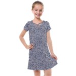 Blue Black Snake Pattern Kids  Cross Web Dress