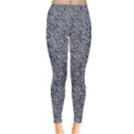 Blue Black Snake Pattern Inside Out Leggings