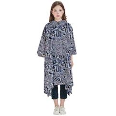 Blue Black Snake Pattern Kids  Hooded Rain Ponchos from ArtsNow.com
