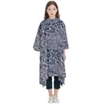 Blue Black Snake Pattern Kids  Hooded Rain Ponchos