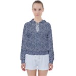 Blue Black Snake Pattern Women s Tie Up Sweat