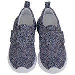 Blue Black Snake Pattern Kids  Velcro No Lace Shoes