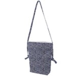 Blue Black Snake Pattern Folding Shoulder Bag