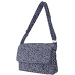 Blue Black Snake Pattern Full Print Messenger Bag (S)
