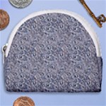 Blue Black Snake Pattern Horseshoe Style Canvas Pouch