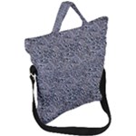 Blue Black Snake Pattern Fold Over Handle Tote Bag