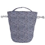 Blue Black Snake Pattern Drawstring Bucket Bag