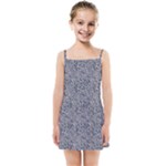 Blue Black Snake Pattern Kids  Summer Sun Dress