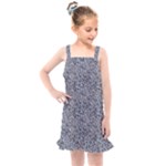 Blue Black Snake Pattern Kids  Overall Dress