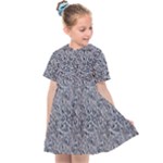 Blue Black Snake Pattern Kids  Sailor Dress