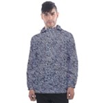 Blue Black Snake Pattern Men s Front Pocket Pullover Windbreaker