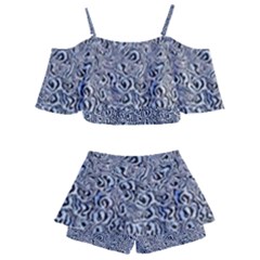 Kids  Off Shoulder Skirt Bikini 