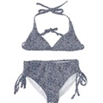 Blue Black Snake Pattern Kids  Classic Bikini Set
