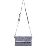 Blue Black Snake Pattern Mini Crossbody Handbag