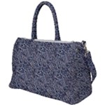 Blue Black Snake Pattern Duffel Travel Bag