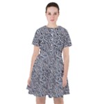 Blue Black Snake Pattern Sailor Dress