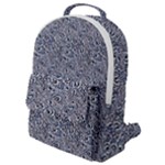 Blue Black Snake Pattern Flap Pocket Backpack (Small)