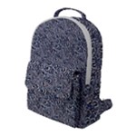 Blue Black Snake Pattern Flap Pocket Backpack (Large)