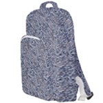 Blue Black Snake Pattern Double Compartment Backpack
