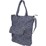 Blue Black Snake Pattern Shoulder Tote Bag