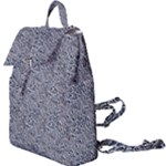 Blue Black Snake Pattern Buckle Everyday Backpack