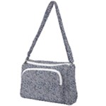 Blue Black Snake Pattern Front Pocket Crossbody Bag