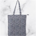 Blue Black Snake Pattern Double Zip Up Tote Bag