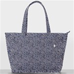 Blue Black Snake Pattern Back Pocket Shoulder Bag 