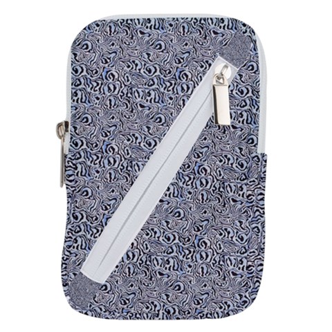 Blue Black Snake Pattern Belt Pouch Bag (Large) from ArtsNow.com