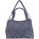 Blue Black Snake Pattern Double Compartment Shoulder Bag