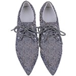 Blue Black Snake Pattern Pointed Oxford Shoes