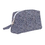 Blue Black Snake Pattern Wristlet Pouch Bag (Medium)