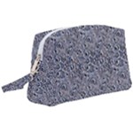 Blue Black Snake Pattern Wristlet Pouch Bag (Large)