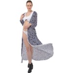 Blue Black Snake Pattern Maxi Chiffon Beach Wrap
