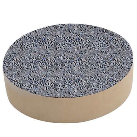 Blue Black Snake Pattern Wooden Bottle Opener (Round) from ArtsNow.com