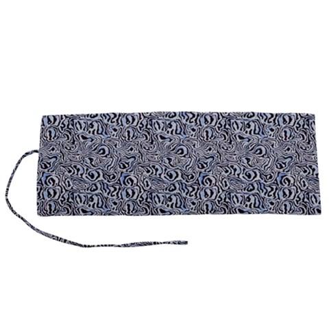 Blue Black Snake Pattern Roll Up Canvas Pencil Holder (S) from ArtsNow.com