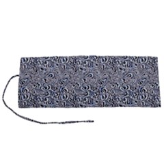 Blue Black Snake Pattern Roll Up Canvas Pencil Holder (S) from ArtsNow.com