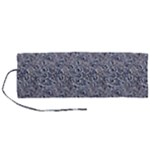 Blue Black Snake Pattern Roll Up Canvas Pencil Holder (M)