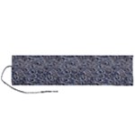 Blue Black Snake Pattern Roll Up Canvas Pencil Holder (L)