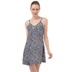 Blue Black Snake Pattern Summer Time Chiffon Dress