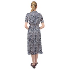 Keyhole Neckline Chiffon Dress 